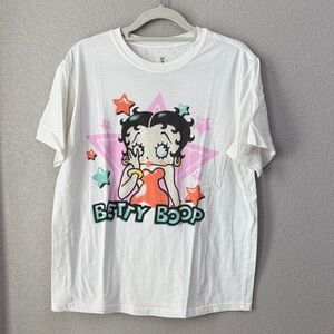 Betty Boop Fleischer Studios Graphic Crewneck Tee Large